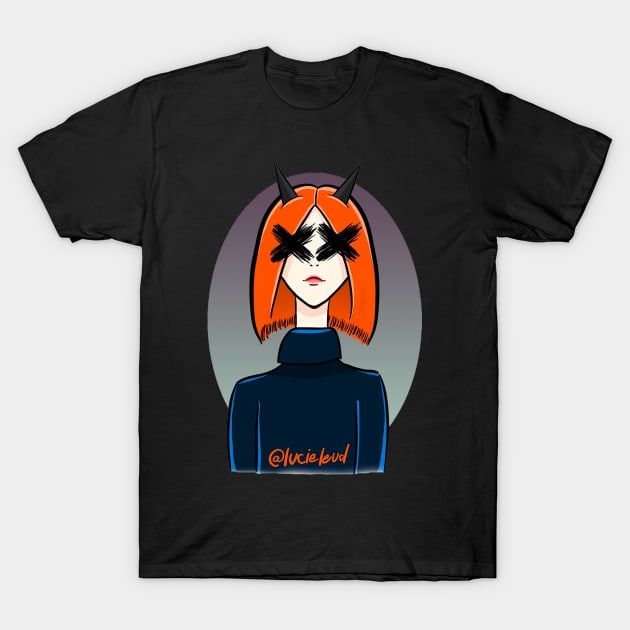 DEMON GIRL by Lucie Leud T-Shirt by Lucie Leud 